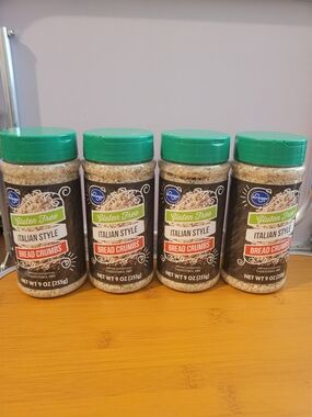 4x Italian Style Gluten Free Bread Crumbs - Green Lid